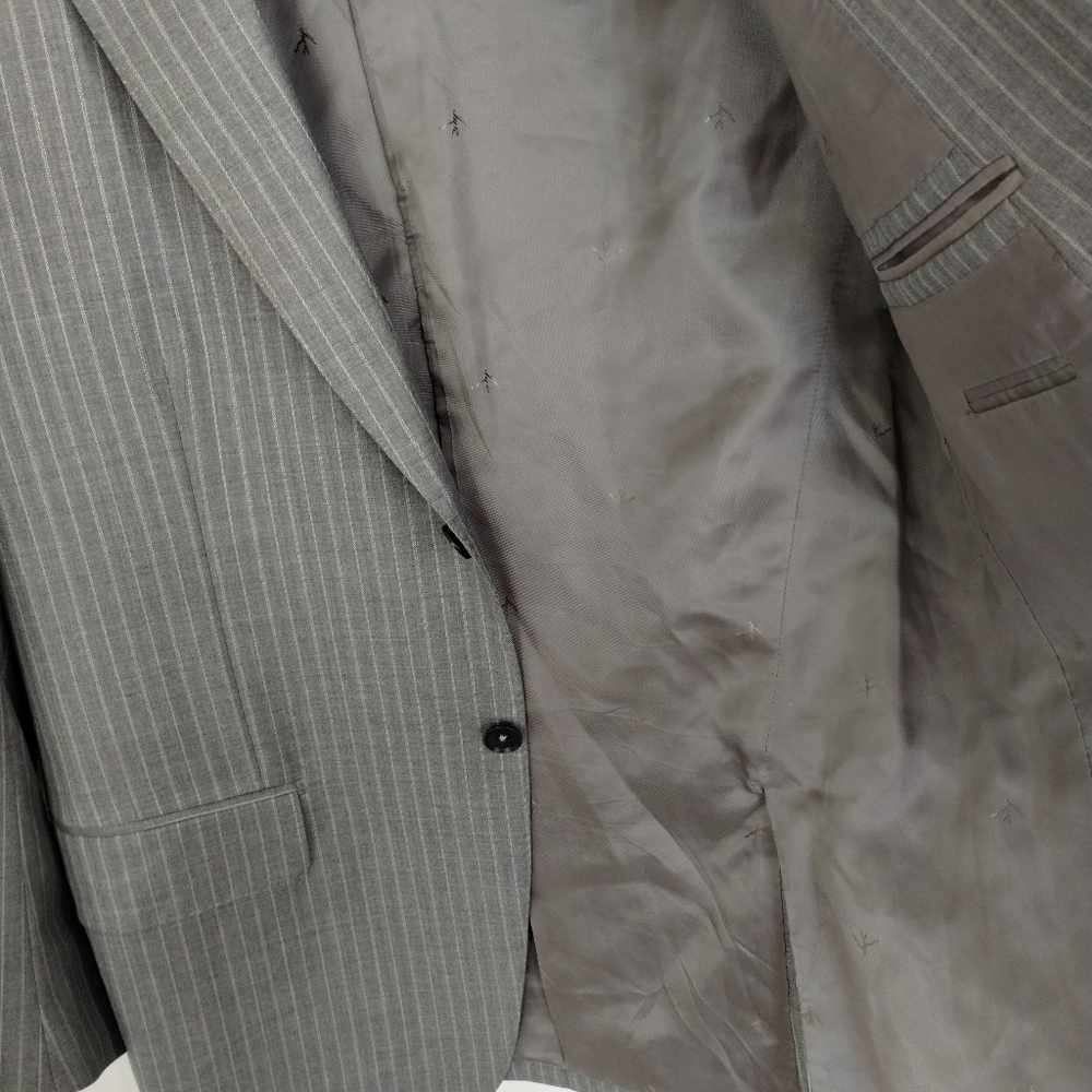 Isaia Napoli Chalk Stripes Men’s Blazer Size 42R - Picture 11 of 13